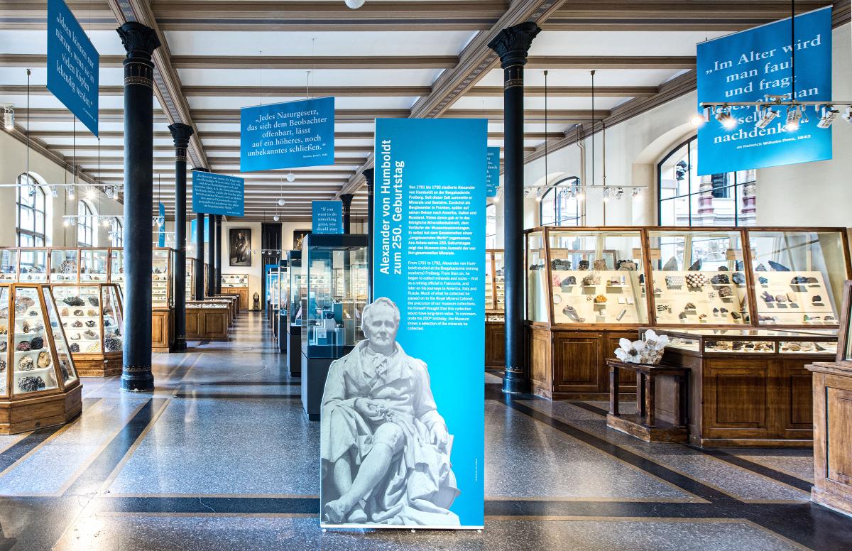 Humboldt-Intervention im Mineraliensaal