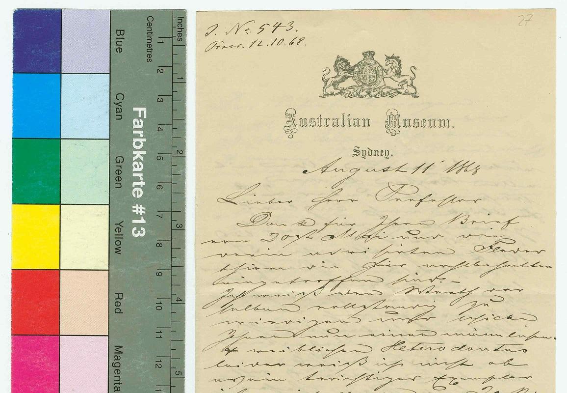Transcriptions and scans of the research project ‘Berlin's Australian Archive: Addressing the Colonial Legacies of Natural History’ published