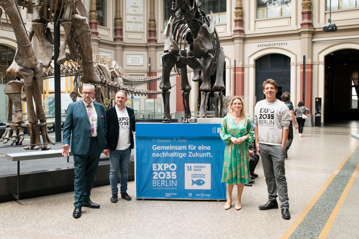 Eröffnung des Global Goals Klaviers im Sauriersaal 
