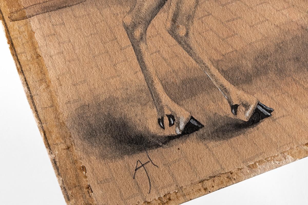 Bilddetail: Die Signatur “AH” verweist auf die Zeichnerin Anna Held (1859–1898), Carola Radke MfN