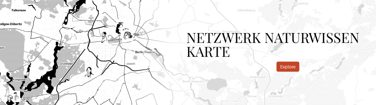 Eine Karte die die Verortung der Mitglieder des Netzwerk Naturwissen im Raum Berlin/Brandenburg zeigt. 
