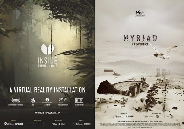 Werbeposter zu "Insight" und "Myriad" für VR Anwendungen Werbeposter zu "Insight" und "Myriad" für VR Anwendungen
