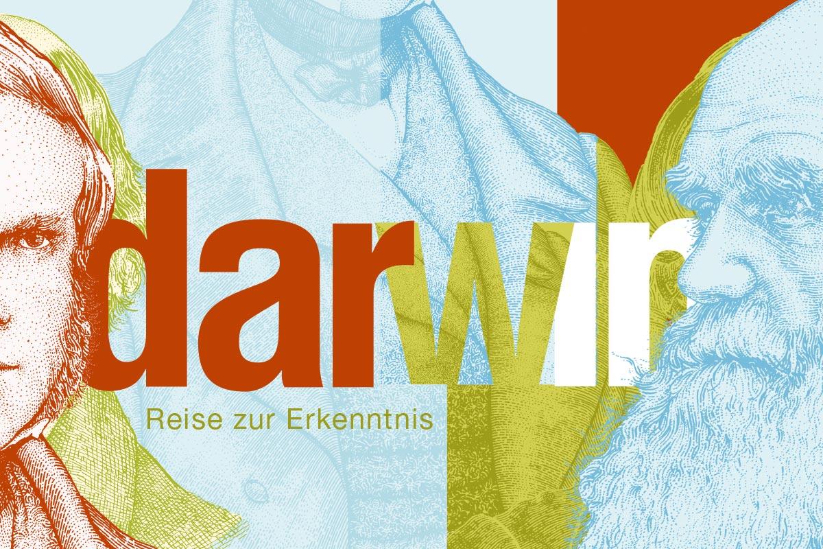 Das Foto zeigt das Plakat für die Sonderausstellung "Darwin - Reise zur Erkenntnis".