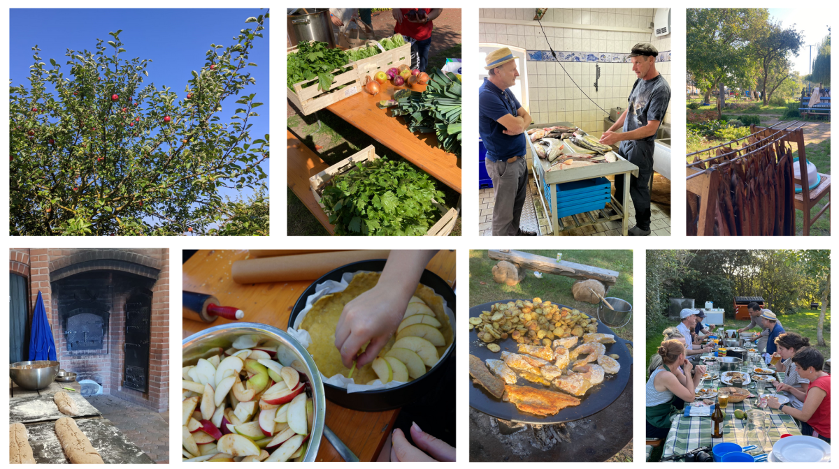 collage aus Bildern der Veranstaltung "Finding your Nature through Food" 