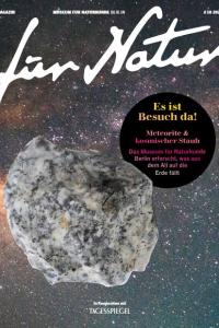 Meteorit namen Ribbeck auf dem Cover des 10. Für Natur Journals umgeben vom Weltrau und für Natur Titel m