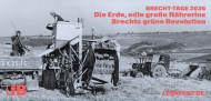 Poster der Brecht-Tage 2026 mit Schwarz-Weiß Fotografie von Bauern und Landwirtschaftsfahrzeugen