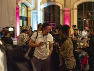 Vortragende Person im Sauriersaal 