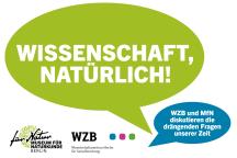 Grüne Sprechblase mit dem Titel "Wissenschaft, natürlich!"
